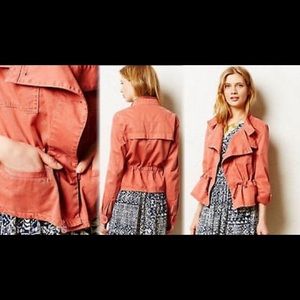 Drawstring Salmon Anthropologie Jacket